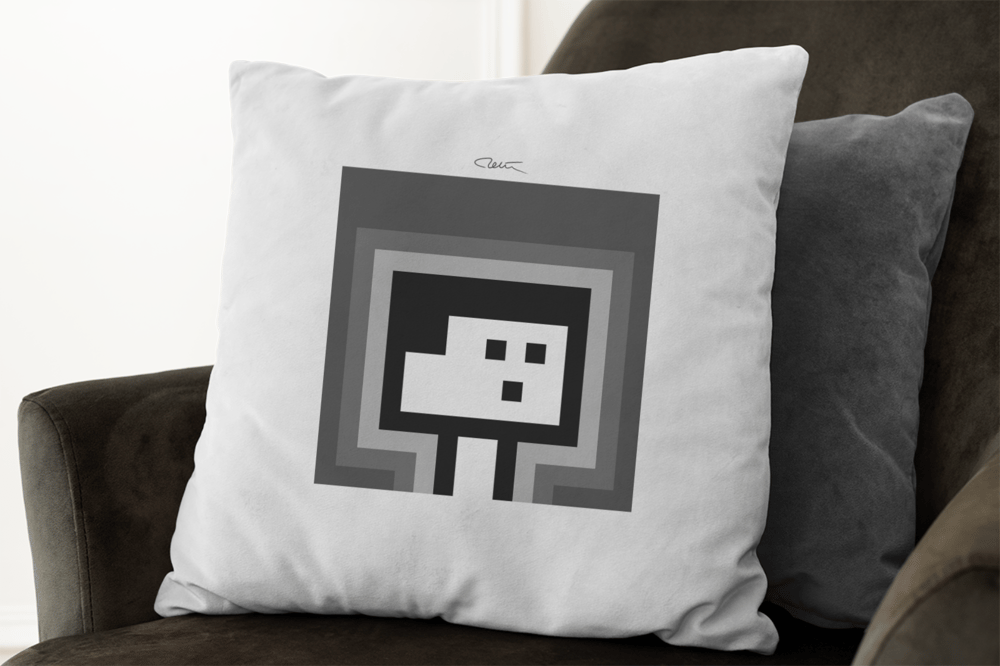PixelArt Black Pillow 
