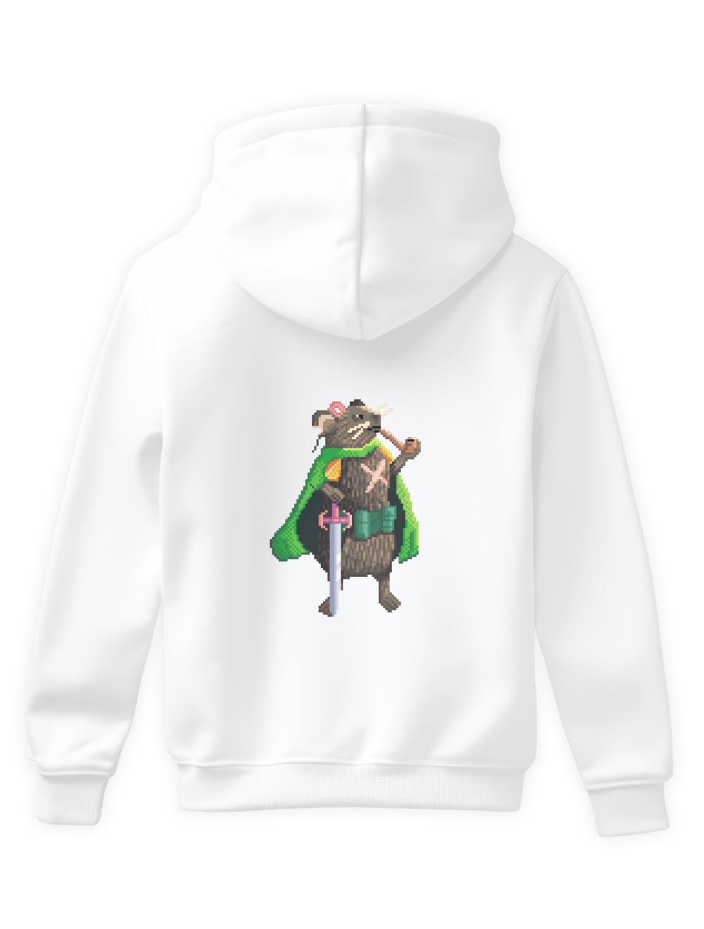 Knight Rat Hoodie Sırt Baskı