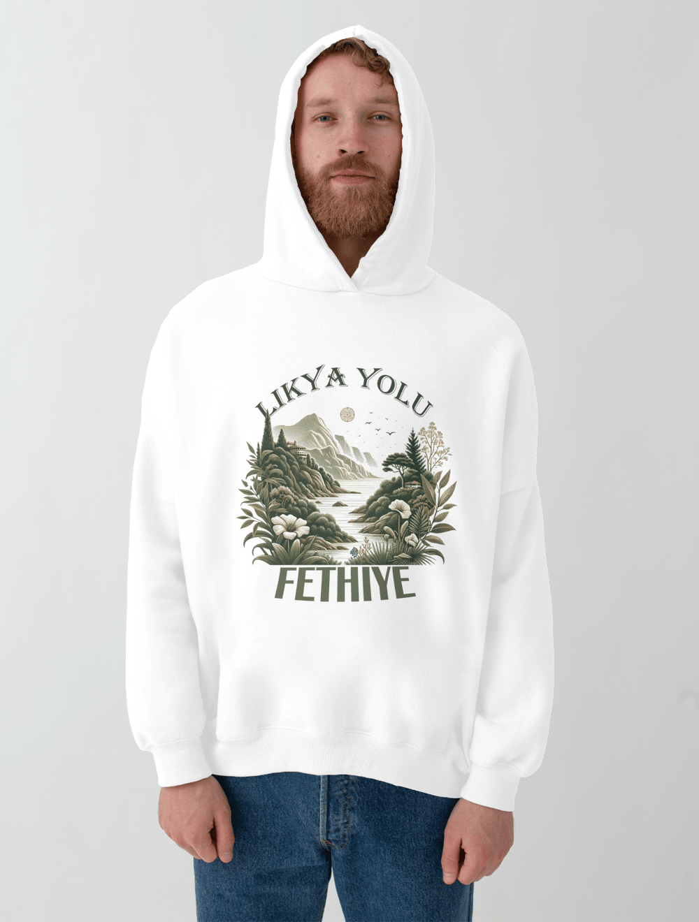 Likya Yolu Temalı Tasarım Hoodie