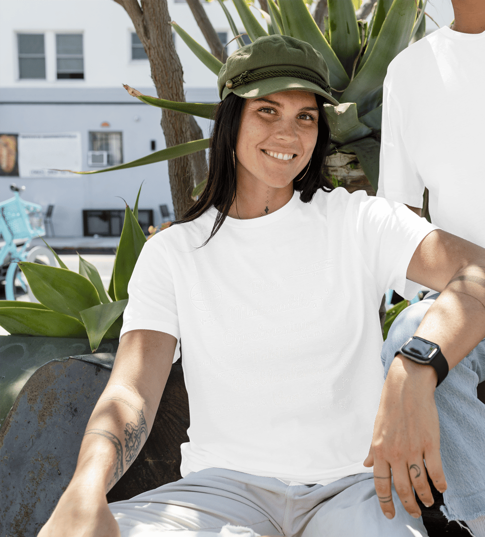 Matematik Giyim TShirt Ben matematik öğretmeniyim siyah byeaz