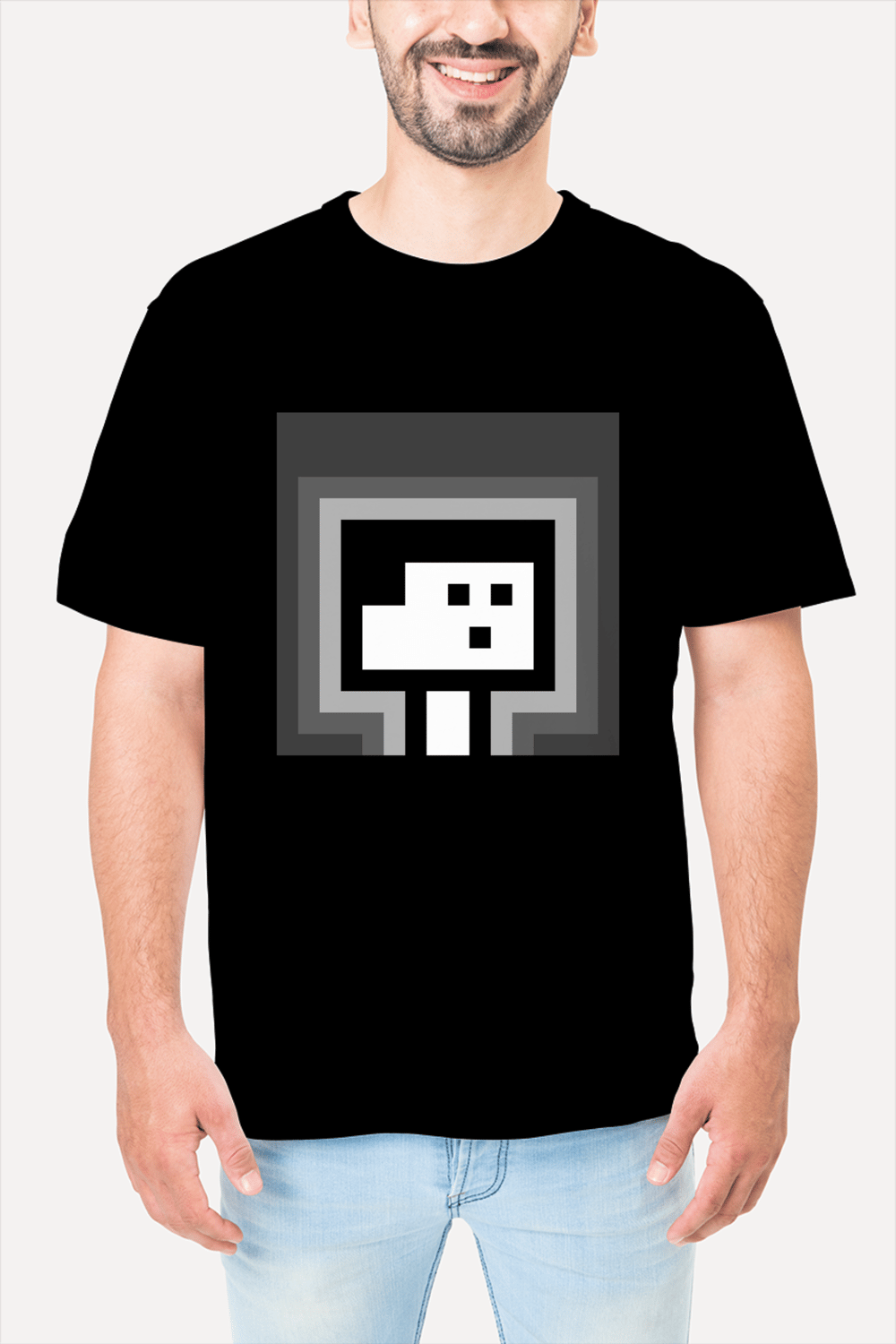 PixelArt Oversize T-Shirt Black