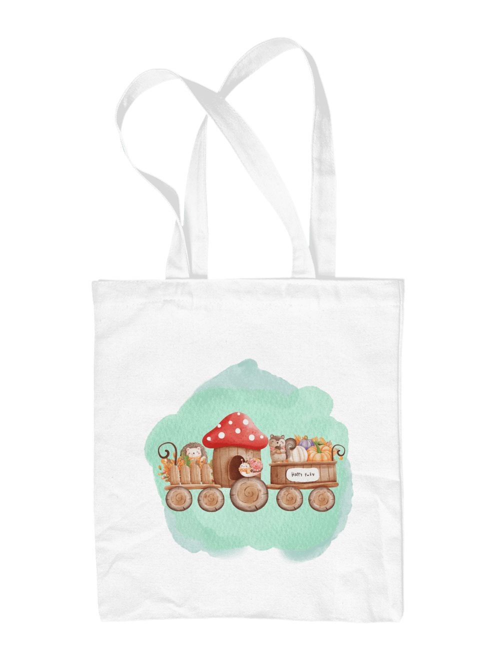 Güz Treni Bez Çanta Yeşil