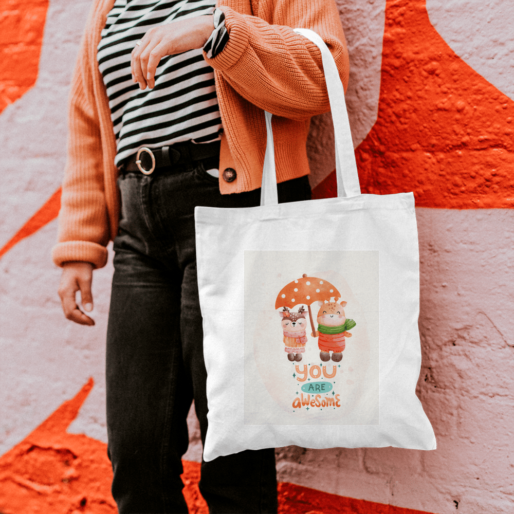 Değerli Bez Çanta Krem