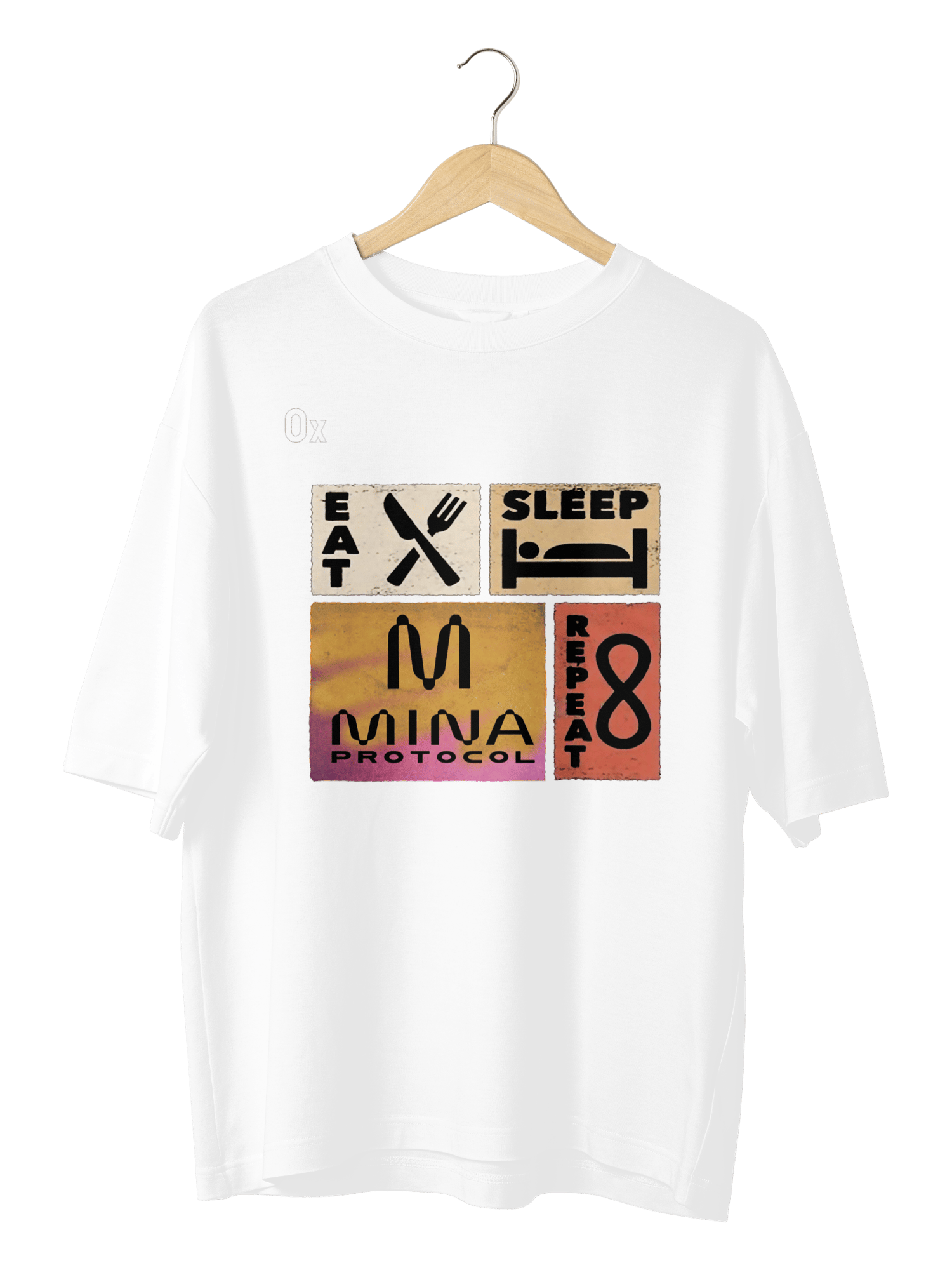 Mina Eat Sleep Repeat Unisex Oversize T-Shirt