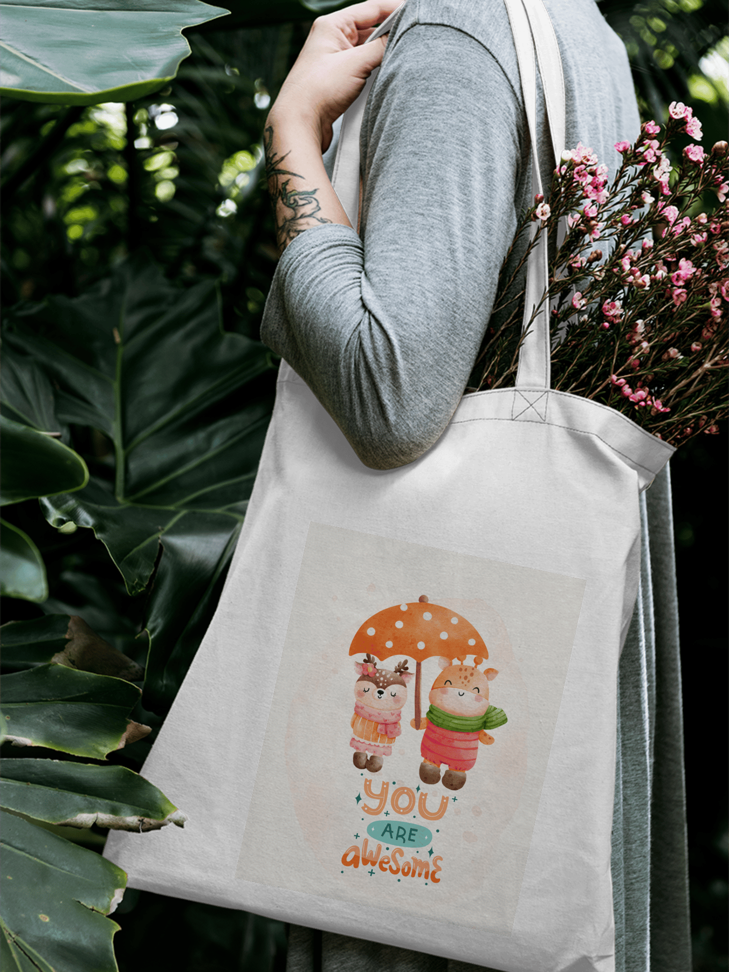 Değerli Bez Çanta Krem