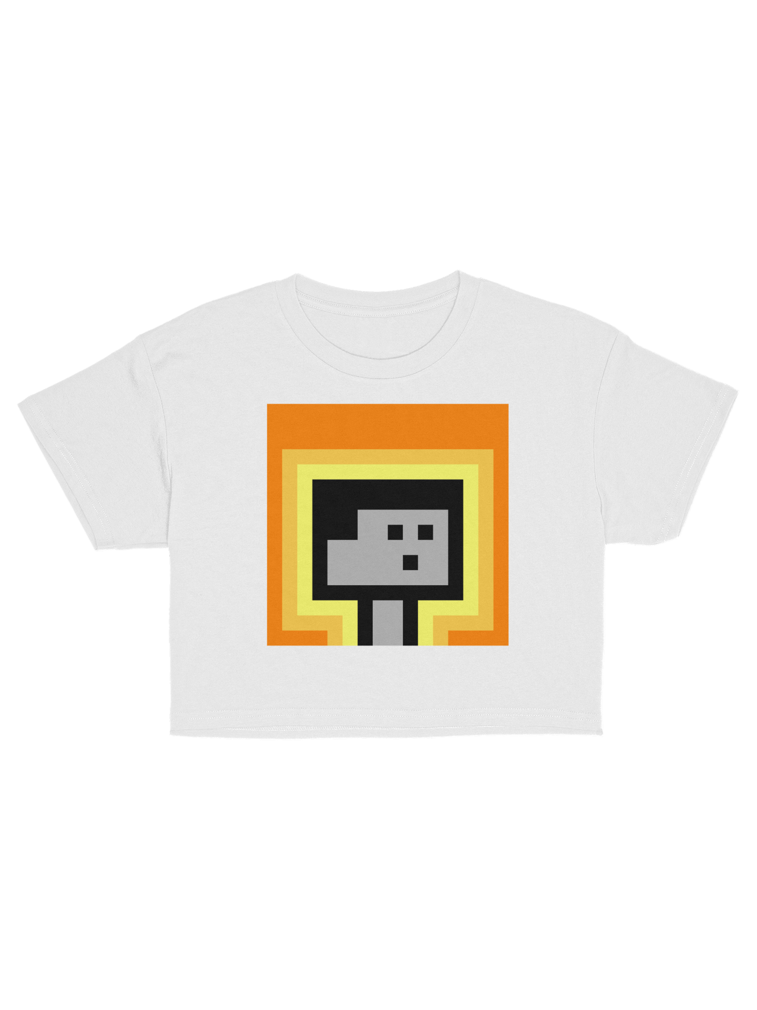 PixelArt Crop Top Yellow