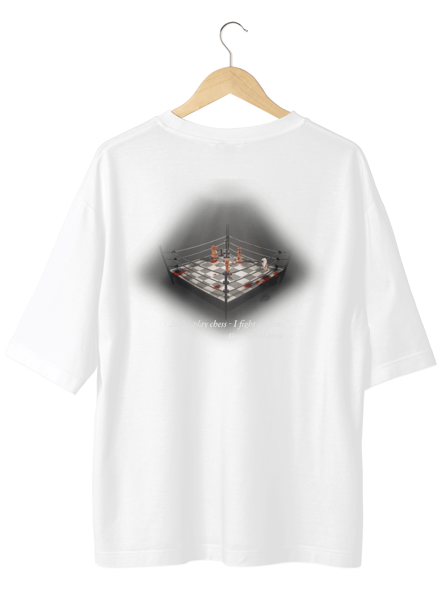 SatranChess Fight Oversize TShirt Sırta Baskı