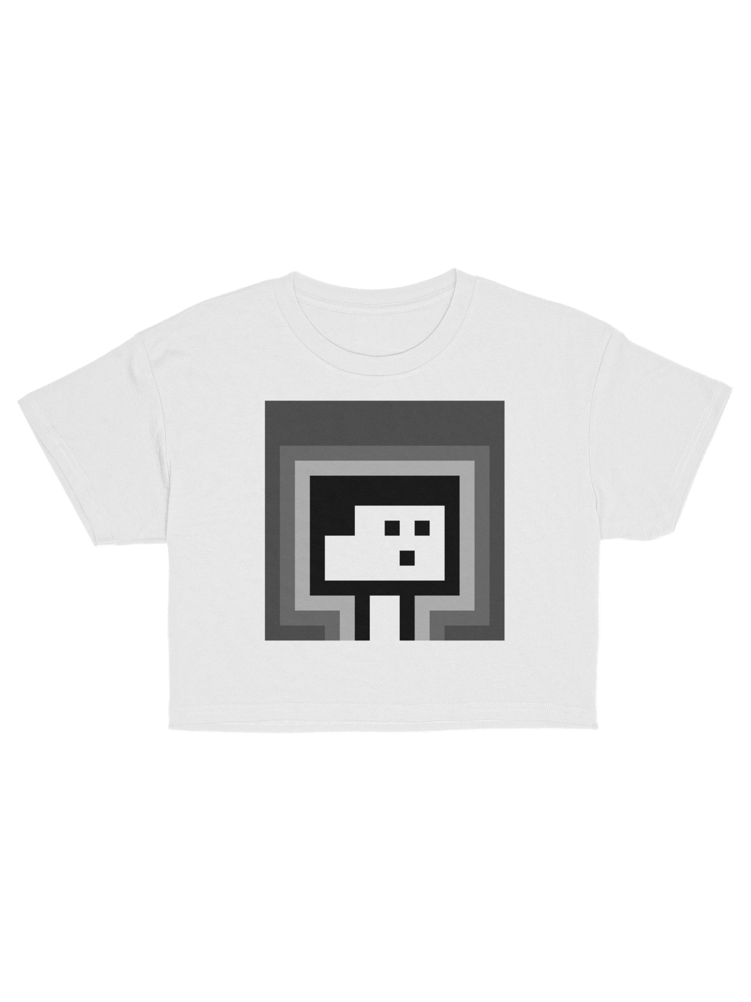 PixelArt Crop Top Black