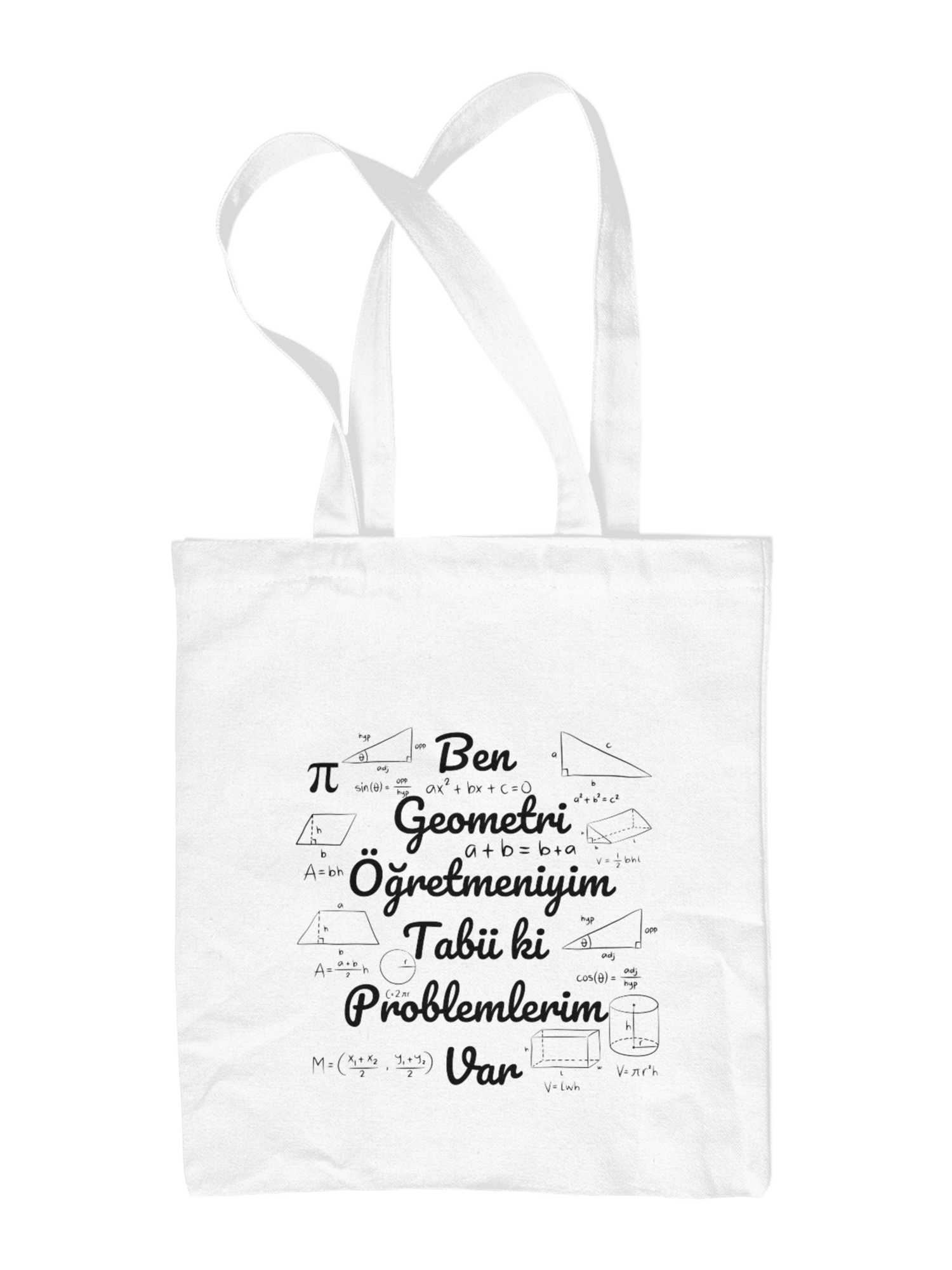 Ben geometri öğretmeniyim Bez Çanta 2771623
