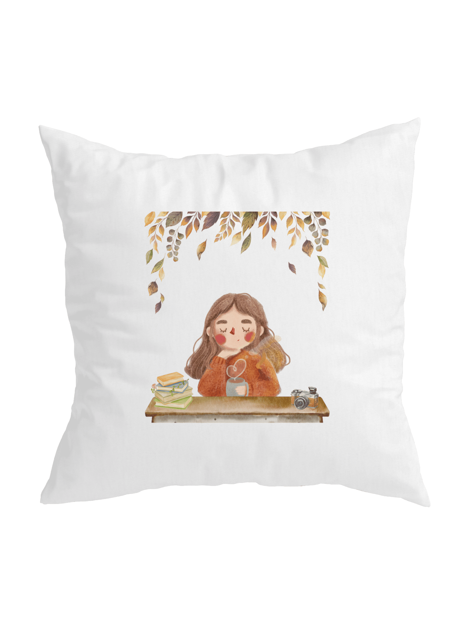 Kahve İçen Kız Yastık