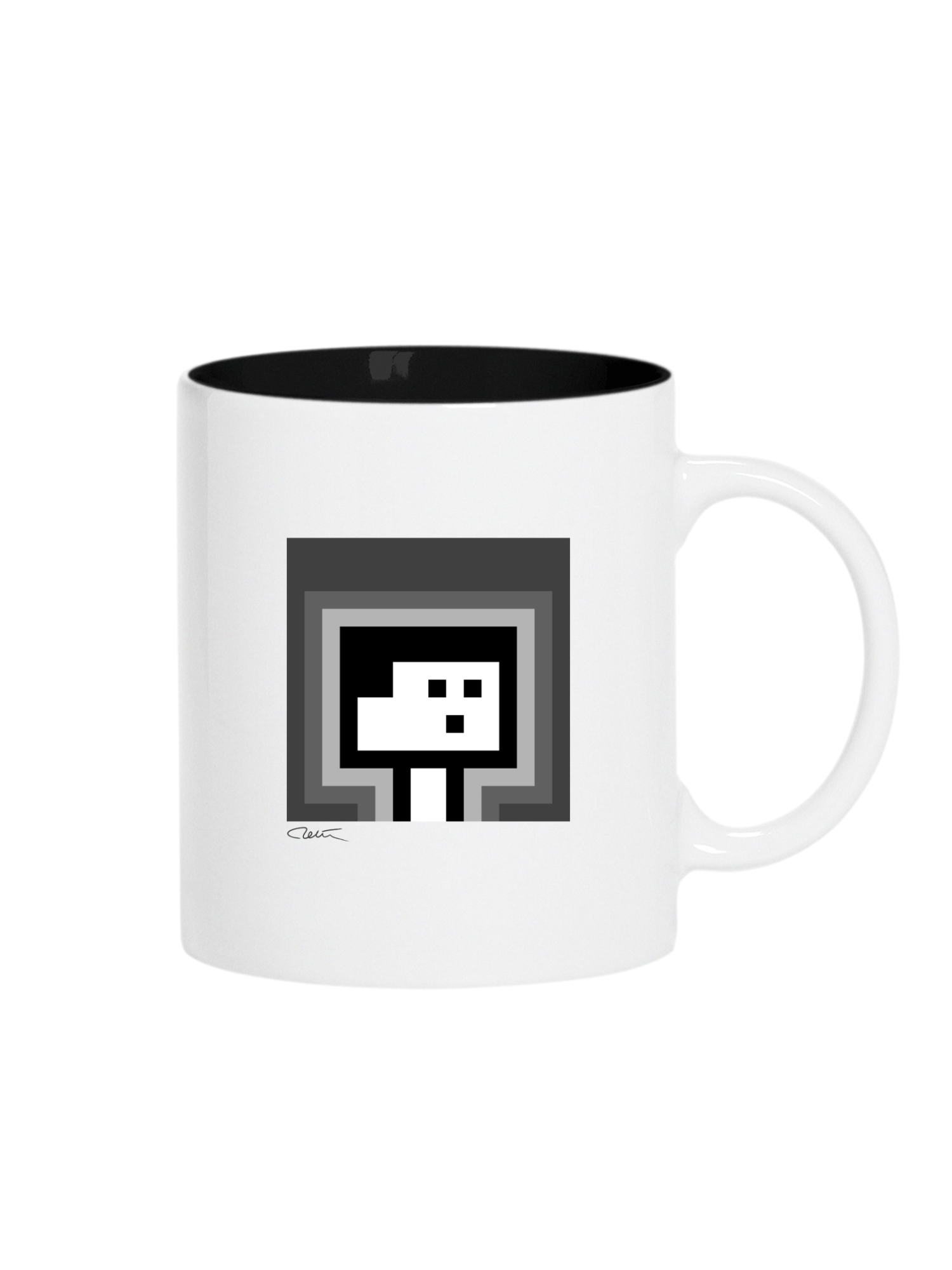 PixelArt Black Design Cup
