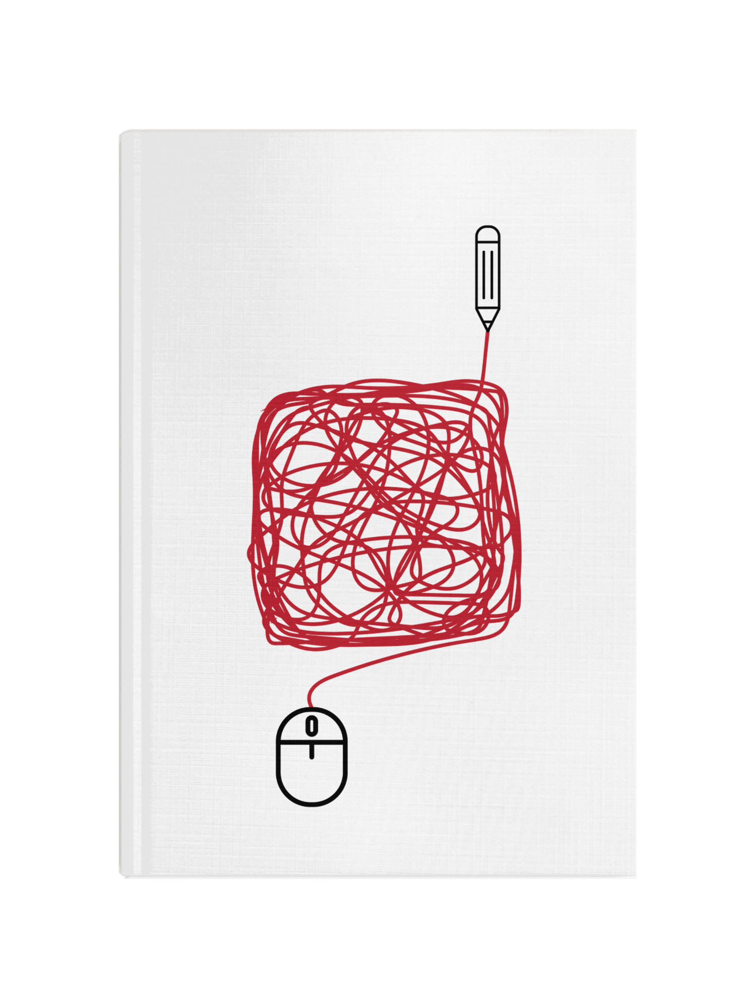 Line Mouse Pencil Baskılı Defter