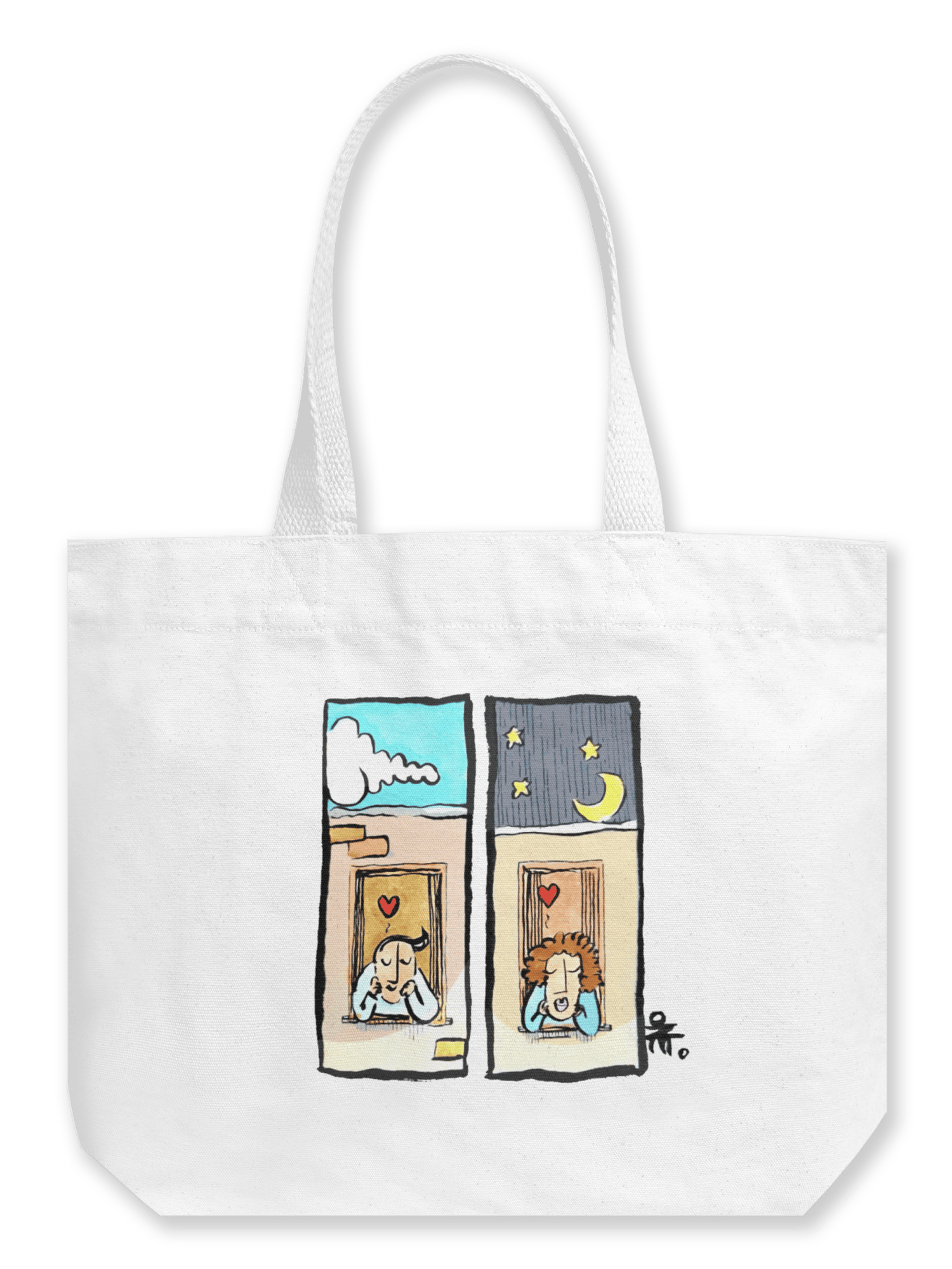 Aşıklar Büyük Kanvas Çanta