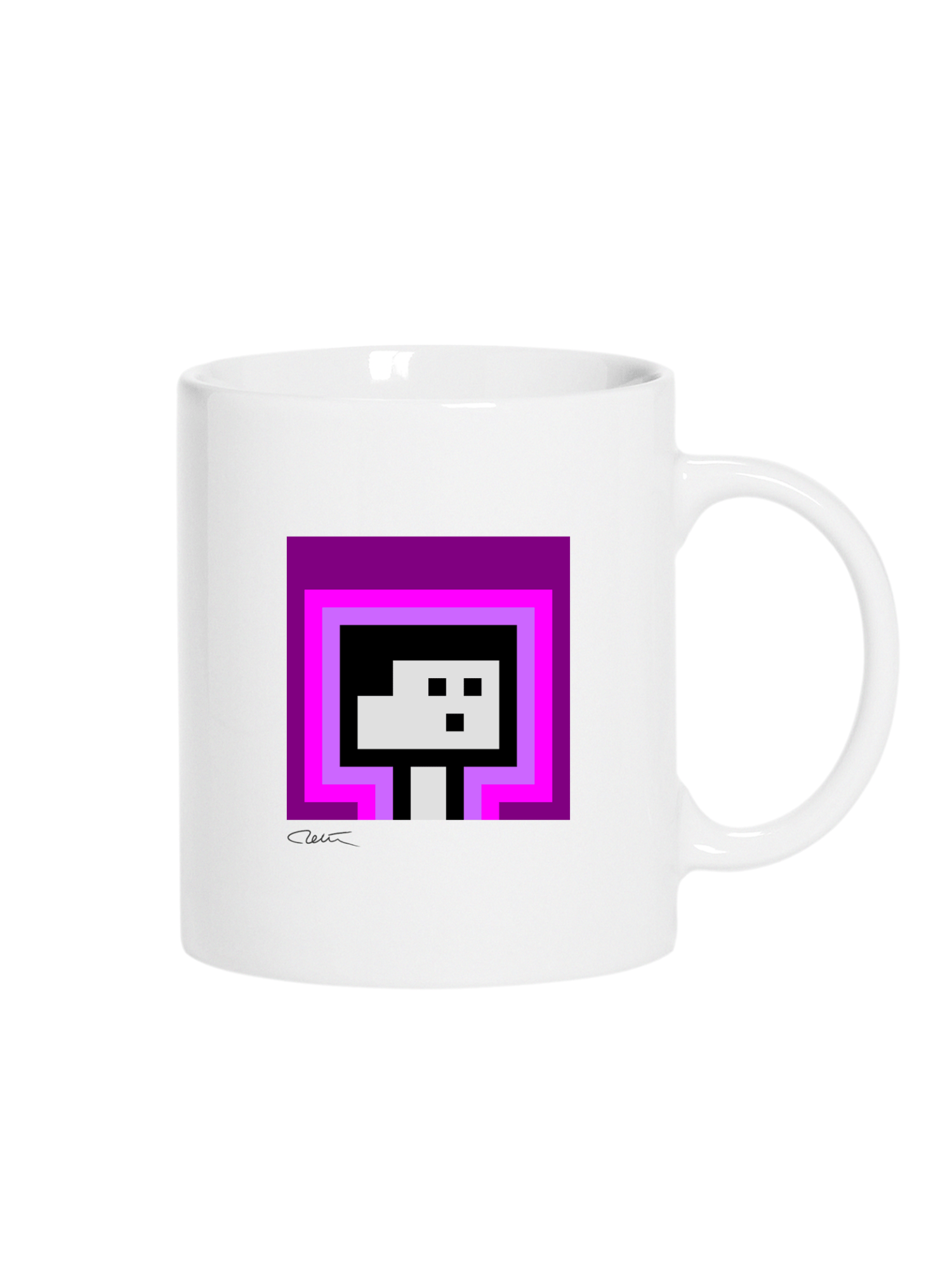PixelArt Purple Design Cup