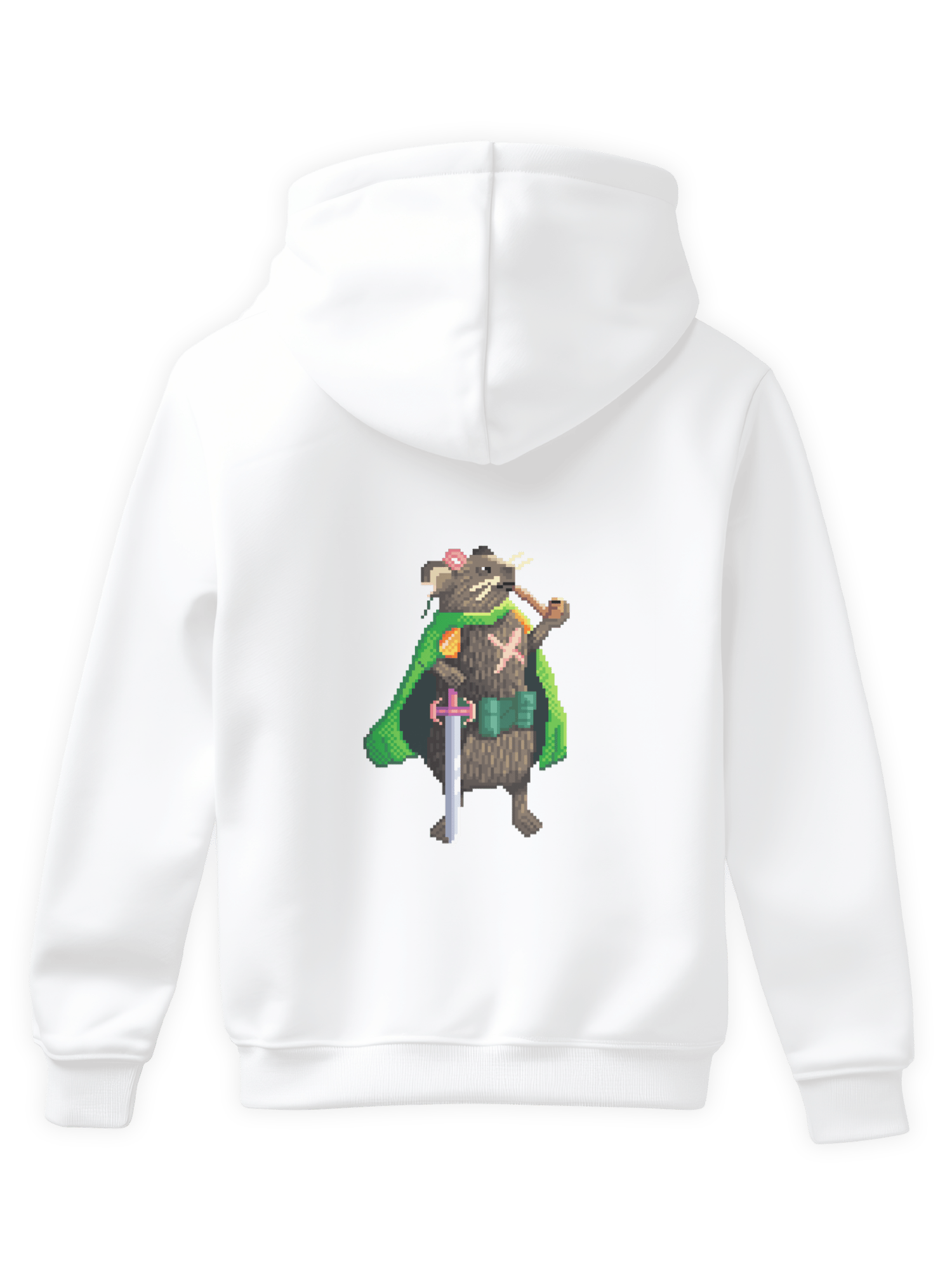 Knight Rat Hoodie Sırt Baskı