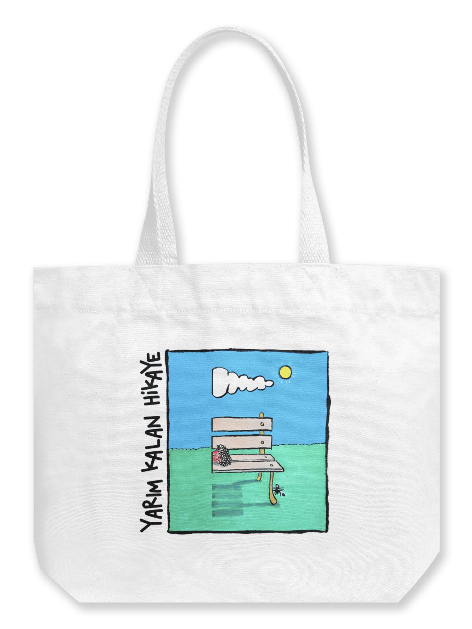 Yarım Kalan Hikaye Büyük Kanvas Çanta