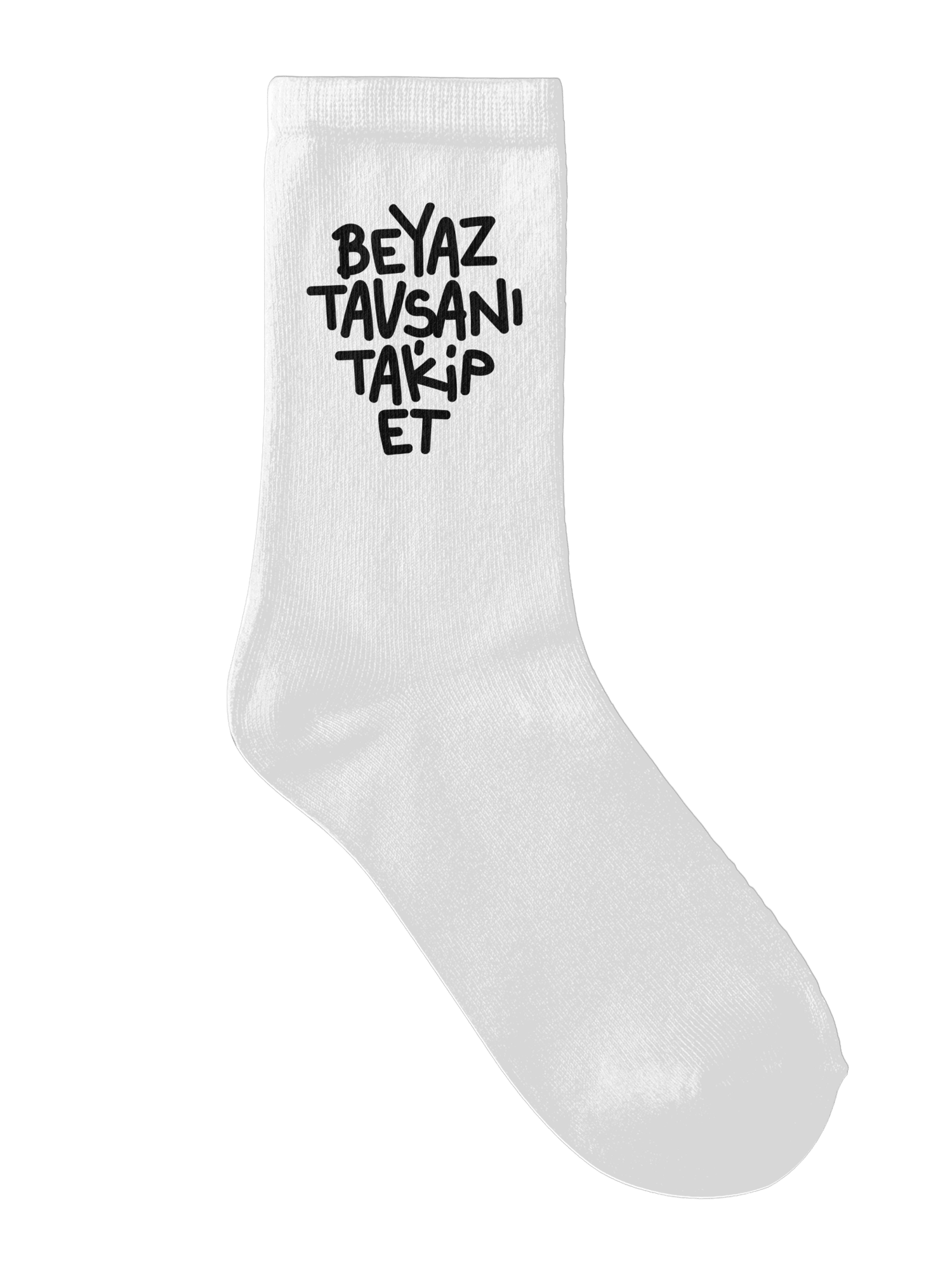 Beyaz Tavşanı Takip Et Soket Çorap