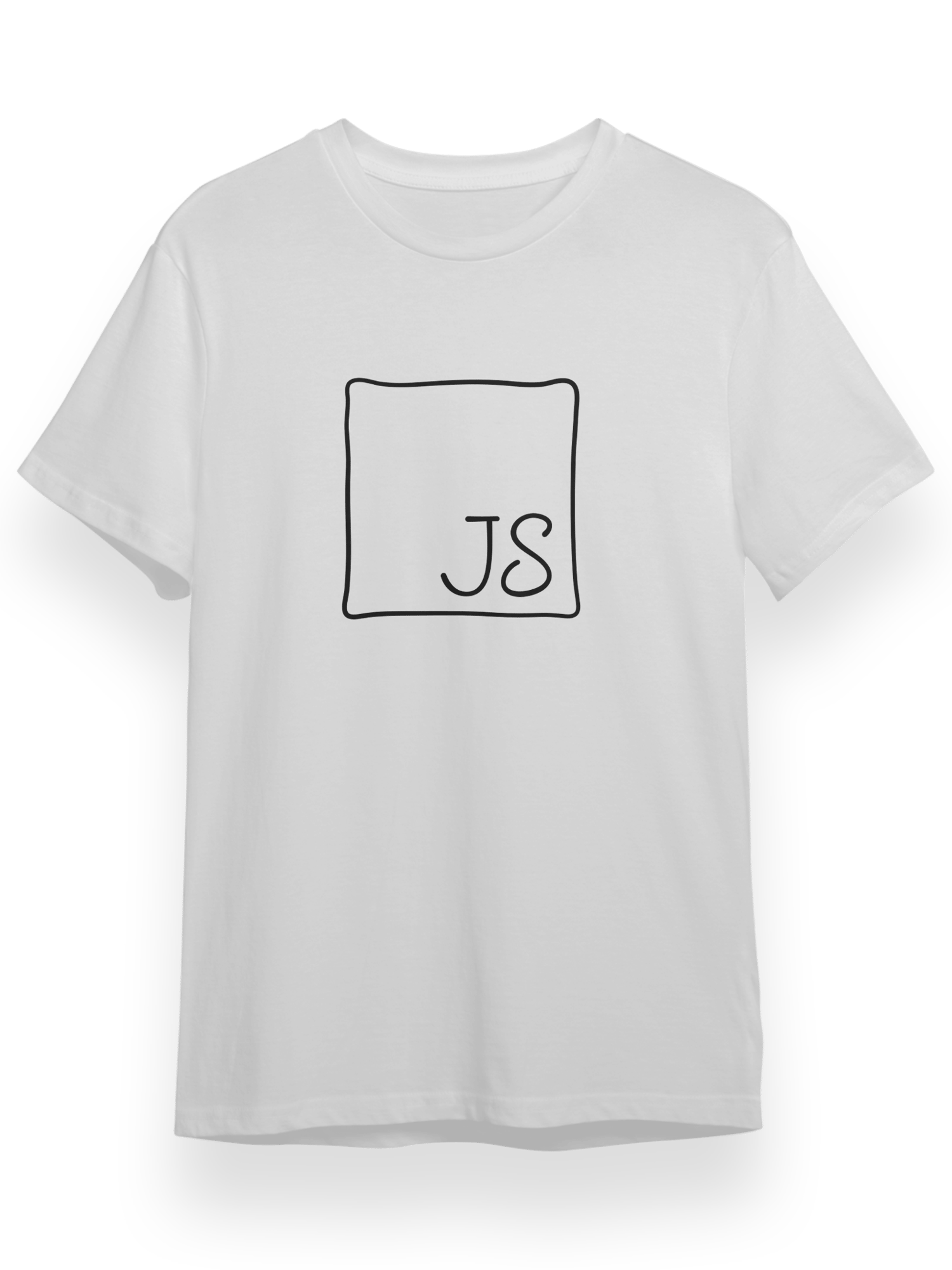Javascript Baskılı Beyaz Yazılımcı Tshirt