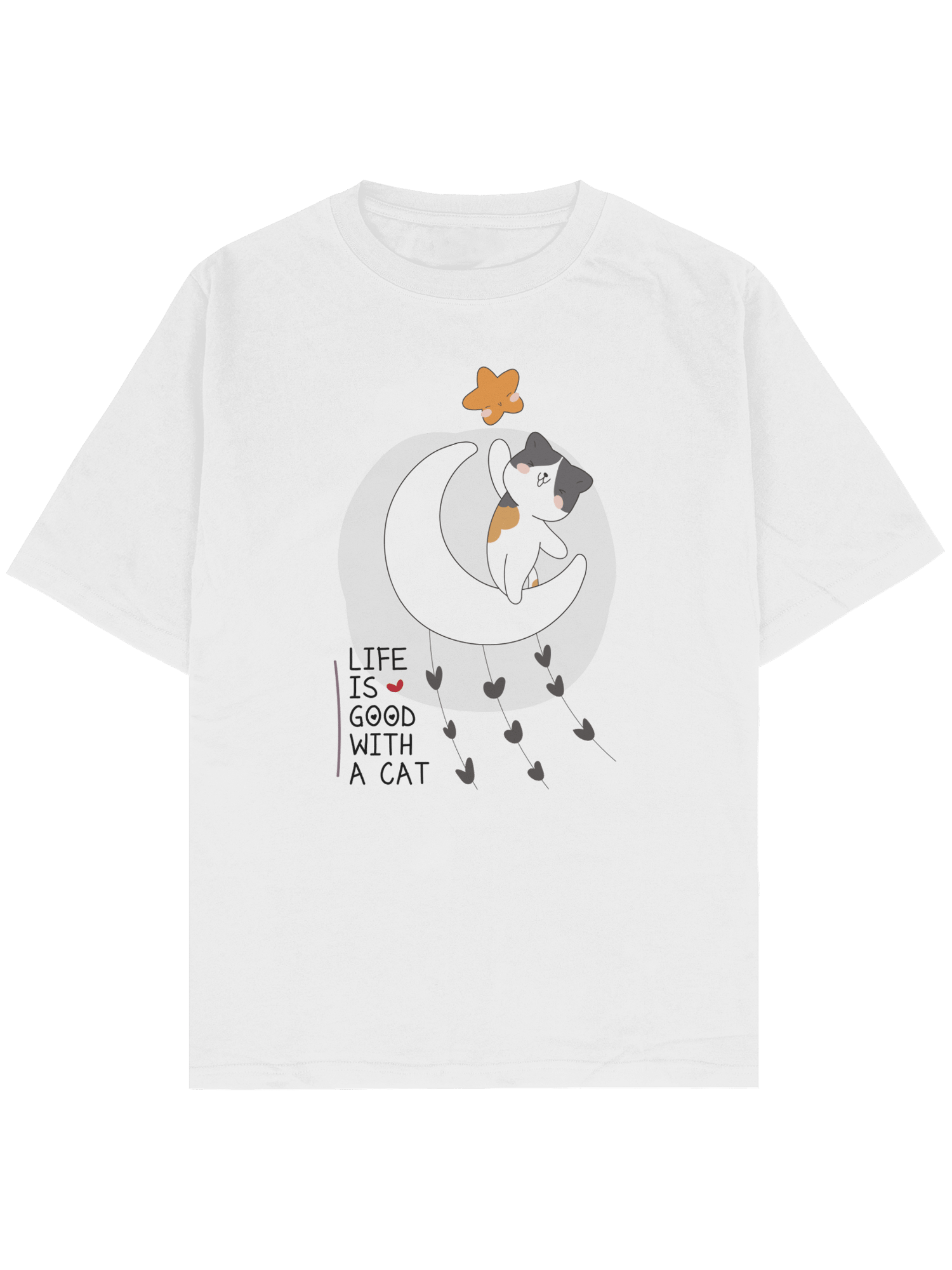 SOF Oversize  life is good withg a cat