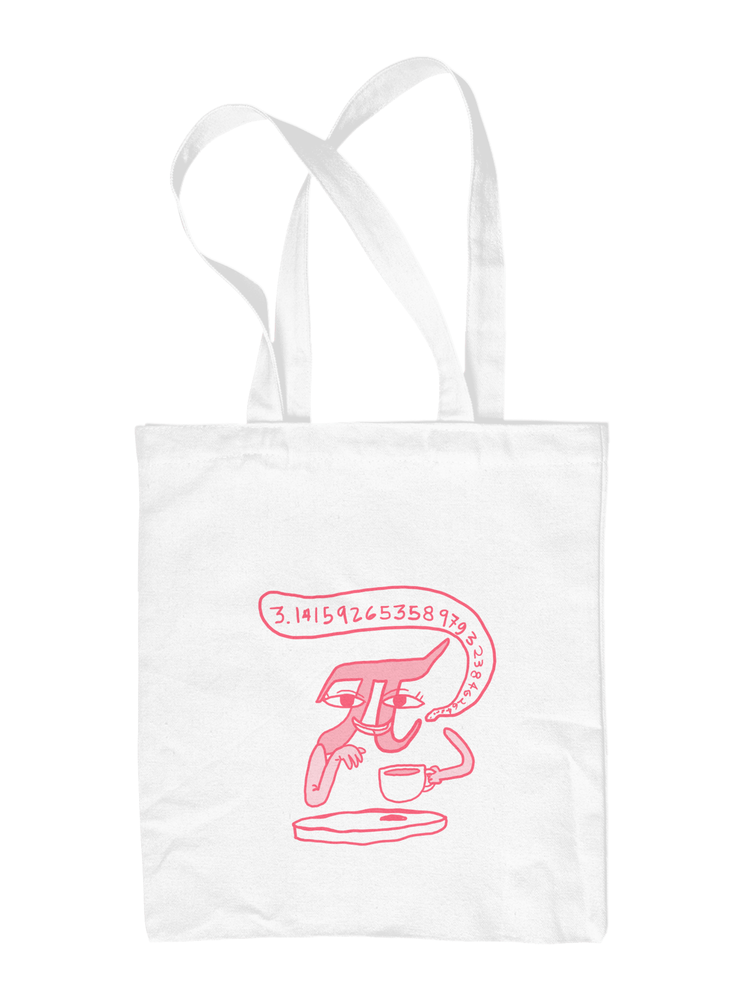 Matematik Giyim Bez Çanta Kırmızı Pi sayısı