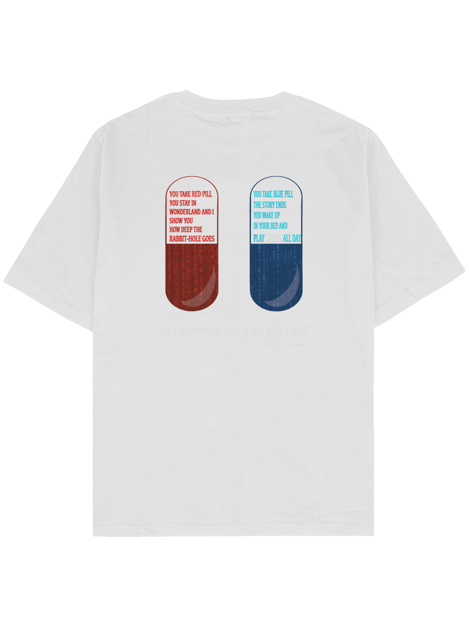 SatranChess Matrix Oversize TShirt Sırta Baskı