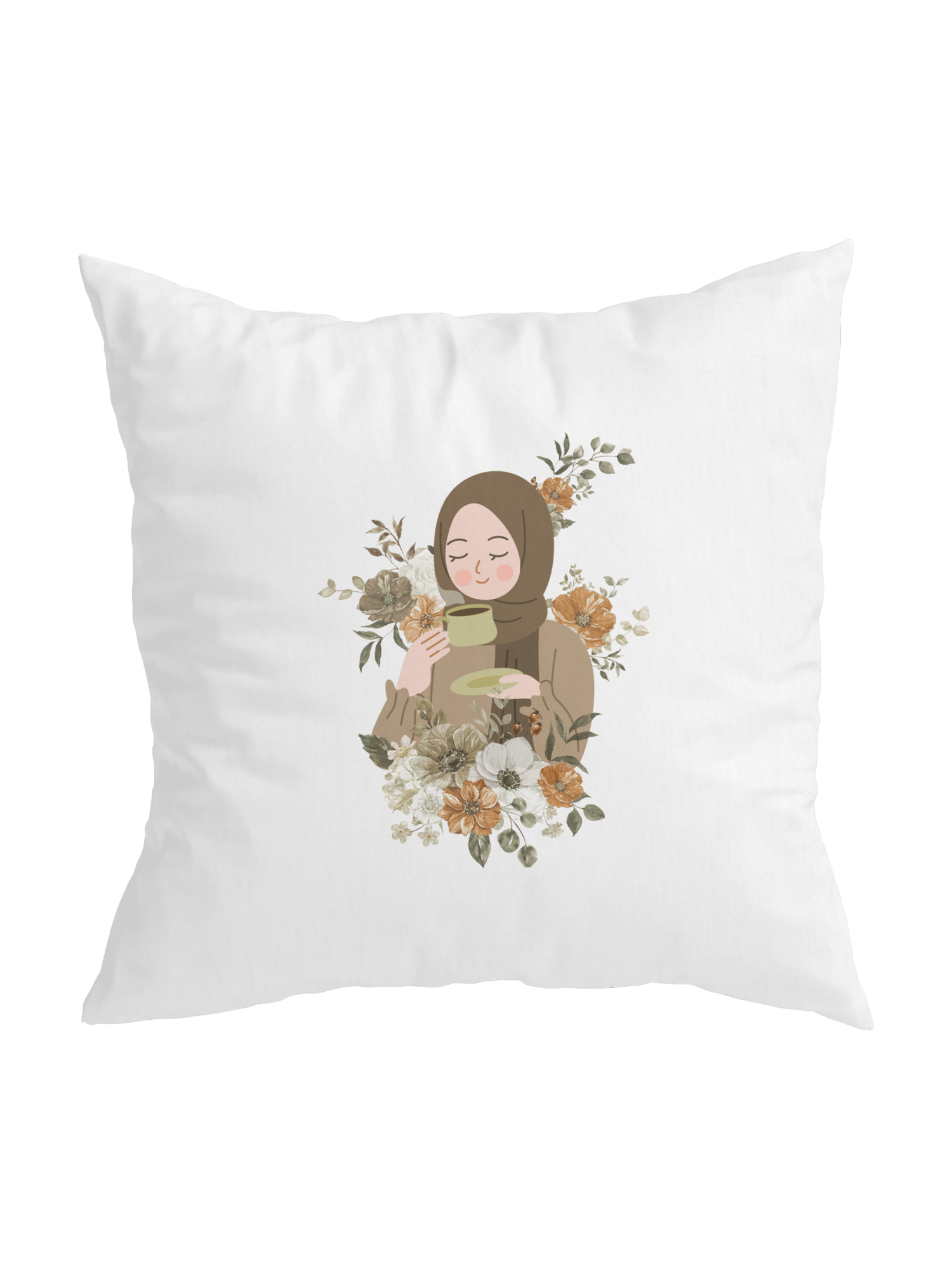 Kahve İçen Kız Yastık