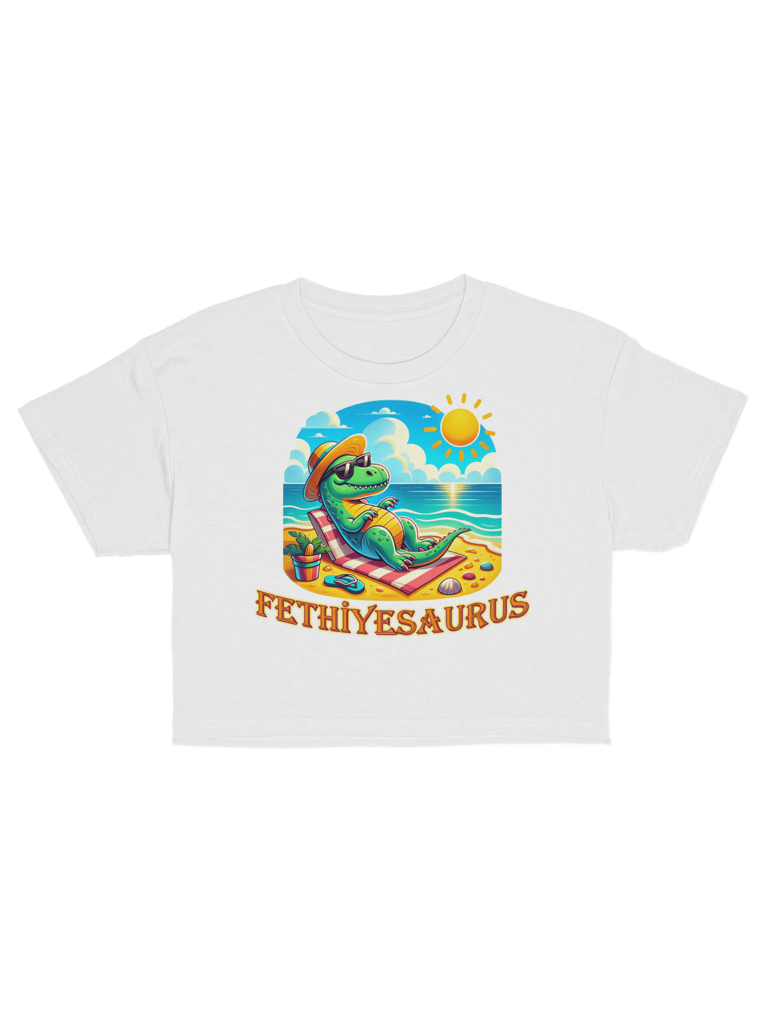 Fethiyesaurus Crop Top Oversize