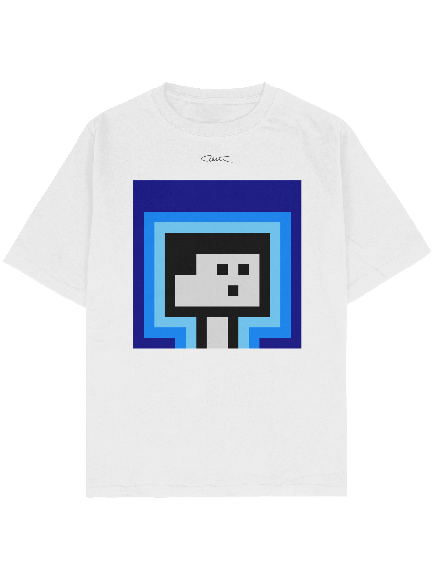 PixelArt Oversize T-Shirt Blue
