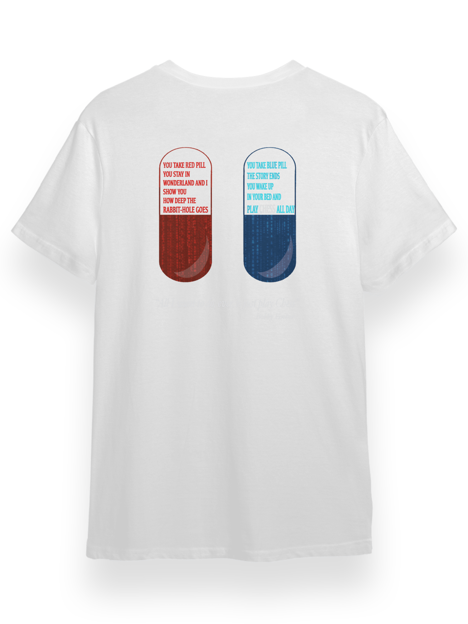 SatranChess Matrix TShirt Sırt Baskı