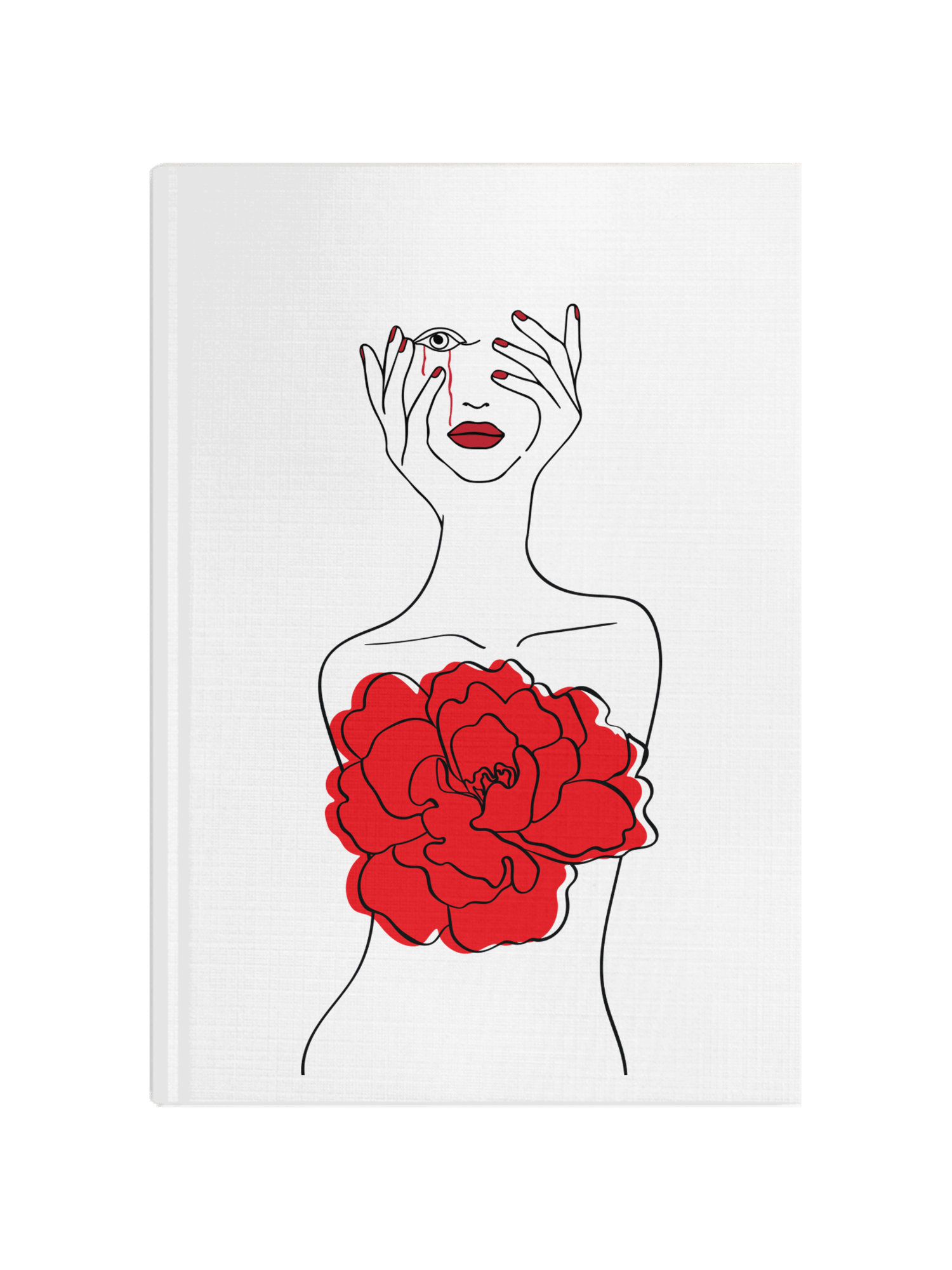 Line Art Woman Baskılı Defter