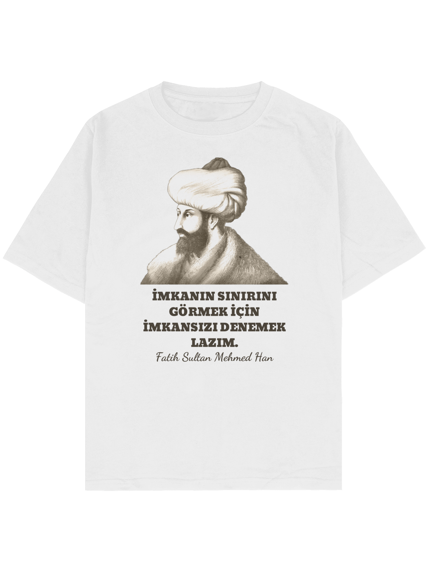 Fatih Sultan Mehmed Han TShirt Beyaz