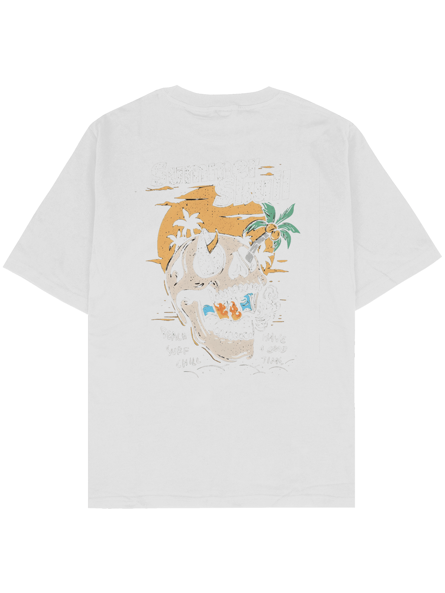 Summer Skull Oversize T-Shirt