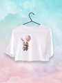 Tavşan ve Balon Crop Top Oversize 9491554