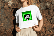 Pixel Art Green Crop Top