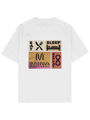 Mina Eat Sleep Repeat Unisex Oversize T-Shirt