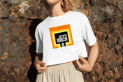PixelArt Crop Top Yellow
