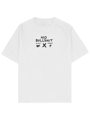 NO BULLSHIT OFF WHITE  SİYAH OVERSIZE TSHIRT