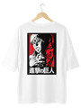 SOF Anime arkalı önlü Baskılı Oversize TShirt
