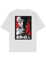 SOF Anime arkalı önlü Baskılı Oversize TShirt