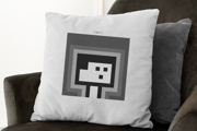 PixelArt Black Pillow 