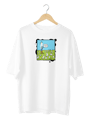 Beyaz Tavşanı Takip Et Oversize TShirt
