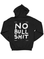 NO BULLSHIT SİYAH OVERSIZE HOODIE