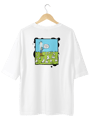Beyaz Tavşanı Takip Et Oversize TShirt2
