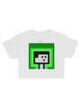 Pixel Art Green Crop Top
