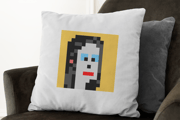 PixelArt White Pillow 