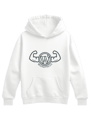 Wordpress logo baskılı beyaz sweatshirt